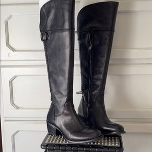 Vince Camuto to the knee black leather boots.